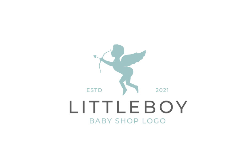 cute-cupid-for-baby-shop-market-store-label-logo-design