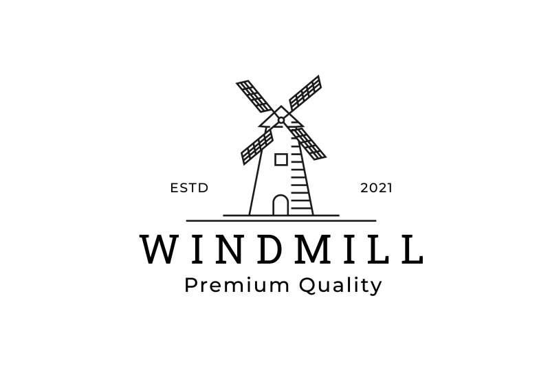 minimalist-line-art-windmill-farm-logo-design