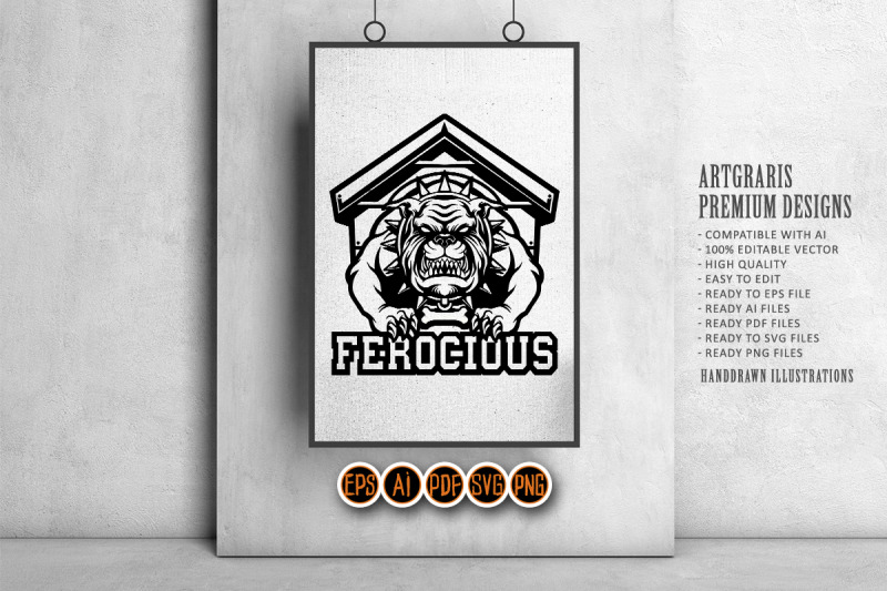 ferocious-bulldog-mascot-silhouette