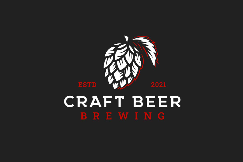 vintage-retro-hops-flower-craft-beer-logo-design