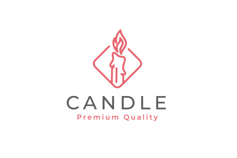 elegant-candle-light-simple-logo-design