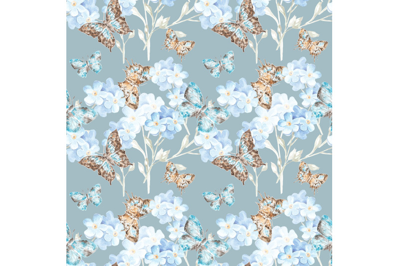 butterflies-and-forget-me-nots-watercolor-seamless-pattern-insects