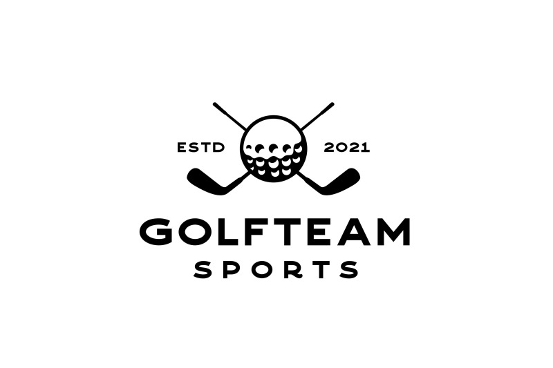 vintage-retro-crossed-stick-golf-logo-design