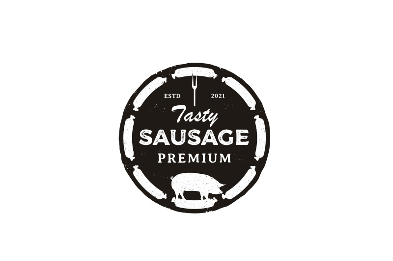 vintage-retro-rustic-sausage-with-pork-label-logo-design