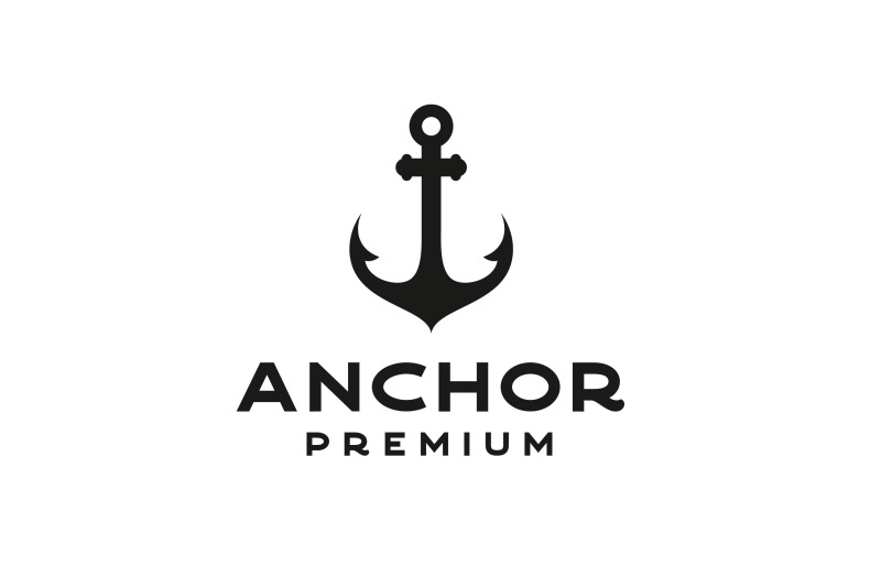 vintage-retro-anchor-silhouette-logo-design