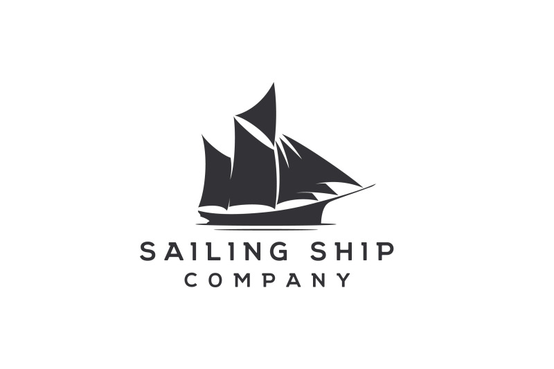 vintage-sailing-ship-silhouette-logo-design