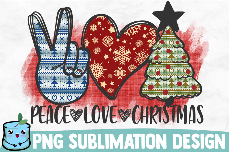 peace-love-christmas-sublimation-design