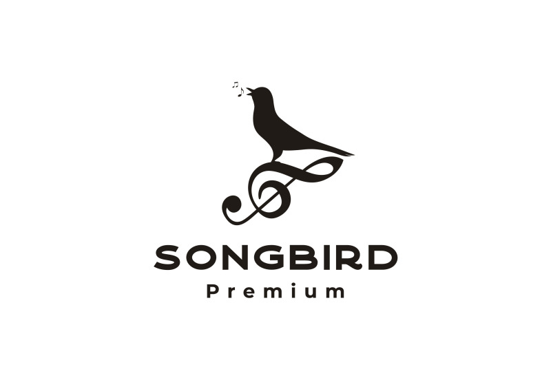 vintage-singing-bird-with-music-notes-logo-design