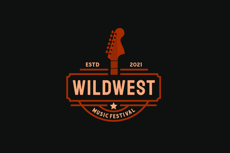 vintage-retro-classic-country-music-logo-design