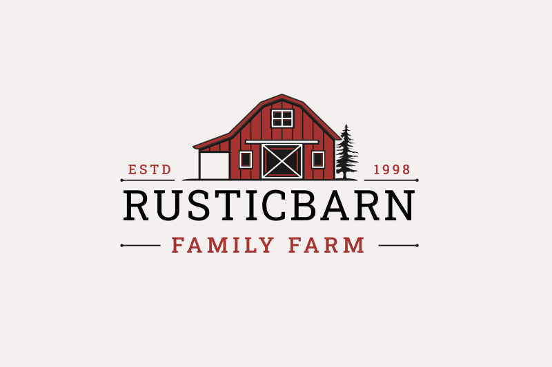 vintage-retro-rustic-barn-farm-logo-design-illustration