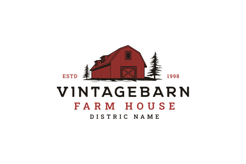 vintage-retro-rustic-barn-logo-design-illustration