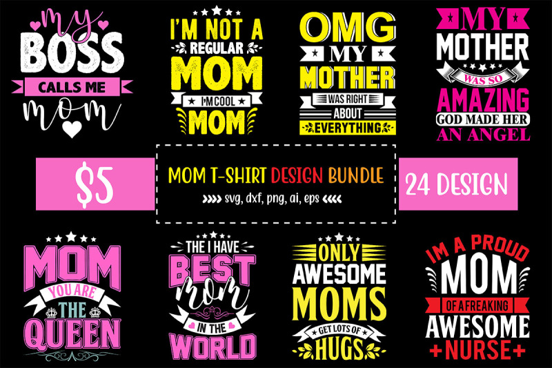mom-t-shirt-design-bundle