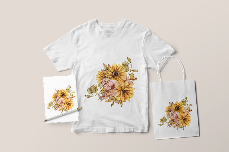 sunflower-bouquet-sublimation-bundle-t-shirt-designs