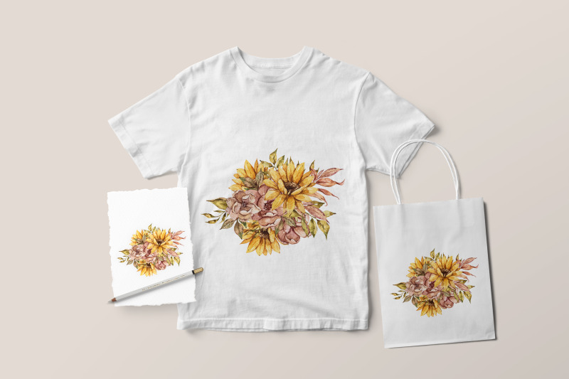 sunflower-bouquet-sublimation-bundle-t-shirt-designs