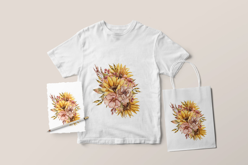 sunflower-bouquet-sublimation-bundle-t-shirt-designs