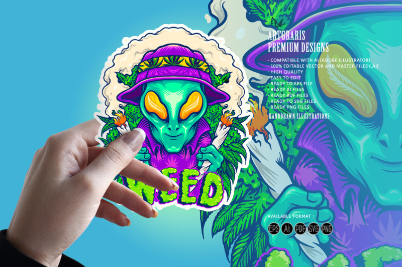 alien-smoking-summer-cannabis-plants