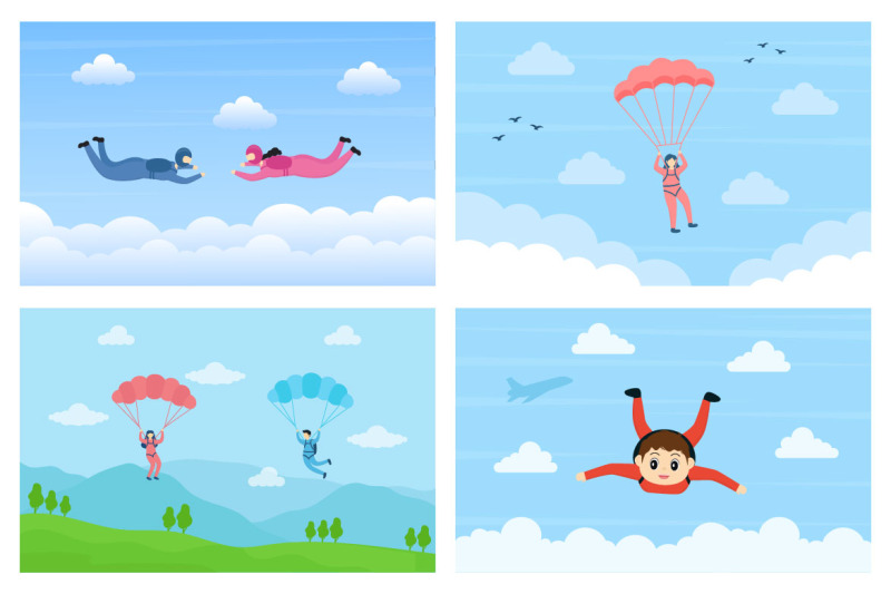 13-skydive-outdoor-flat-design