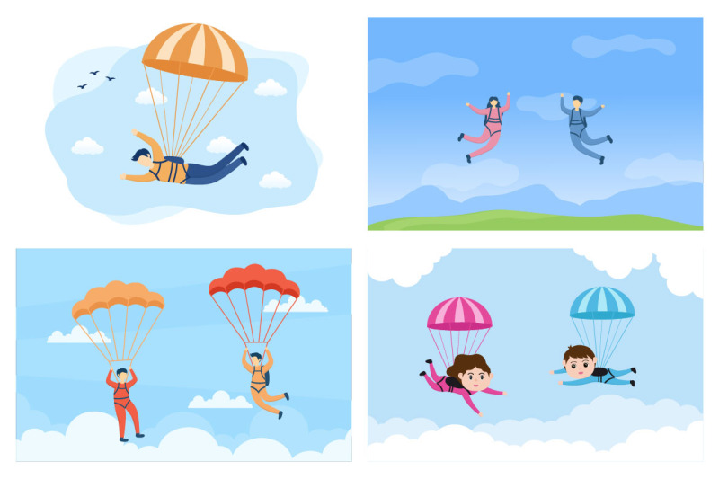 13-skydive-outdoor-flat-design