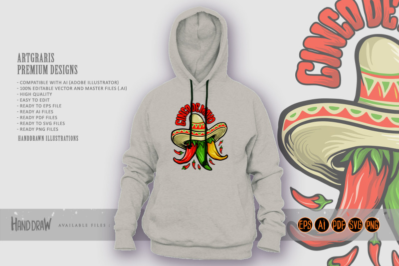 logo-restaurant-cinco-de-mayo-mexican-chili-mascot