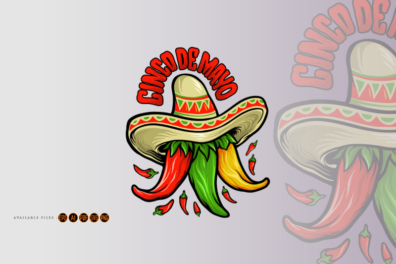 logo-restaurant-cinco-de-mayo-mexican-chili-mascot