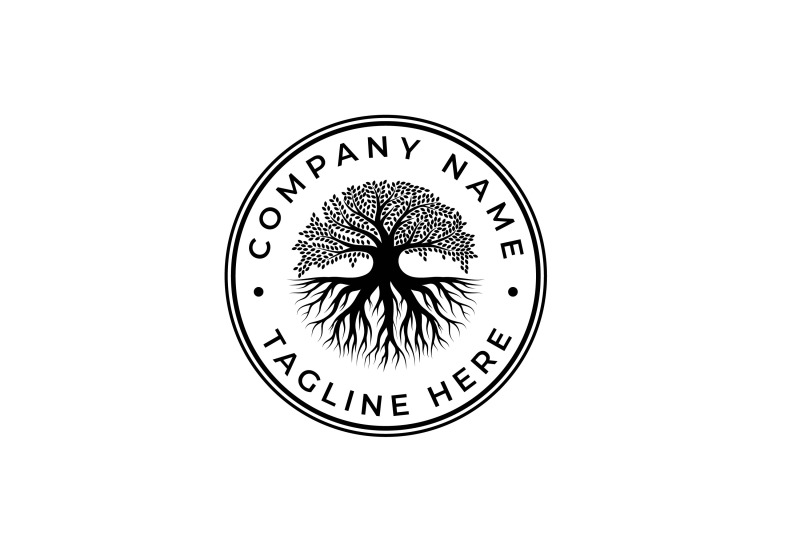 tree-of-life-stamp-seal-emblem-oak-banyan-tree-logo-design