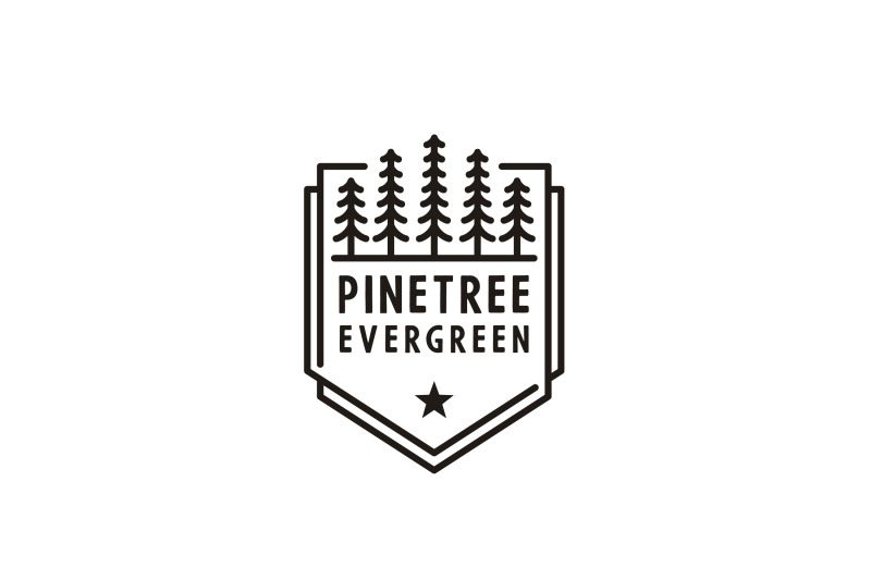 vintage-monoline-evergreen-pines-spruce-cedar-trees-logo-design