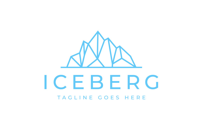 iceberg-logo-geometric-line-outline-line-art-logo-design