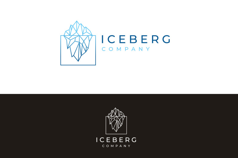 iceberg-logo-geometric-line-outline-line-art-logo-design