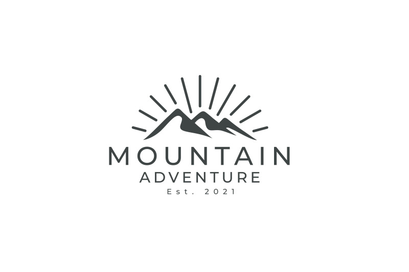 vintage-hipster-mountain-logo-design