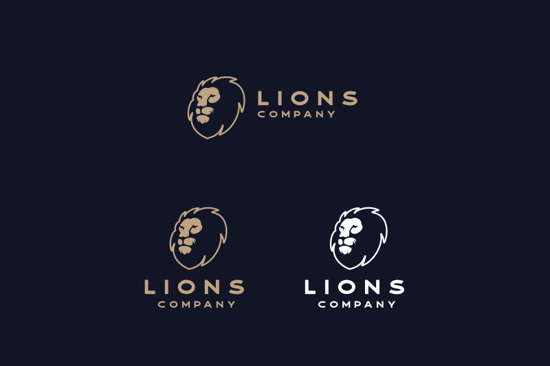 lion-head-logo-design-vector-illustration