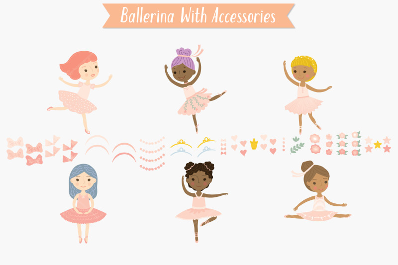 ballerina-dancing-cute-paper-doll-pink-tutu-multi-skin-tone-hairdo