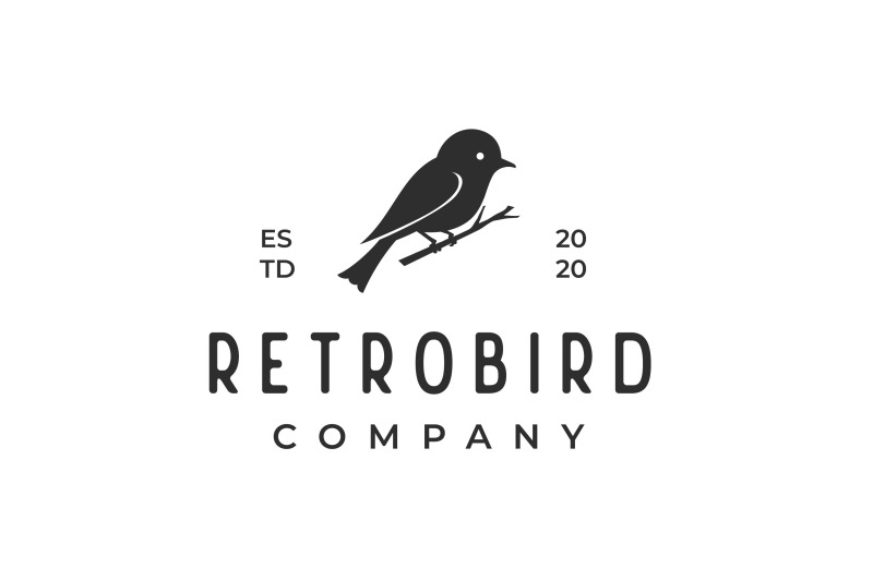 vintage-retro-bird-silhouette-logo-design-vector