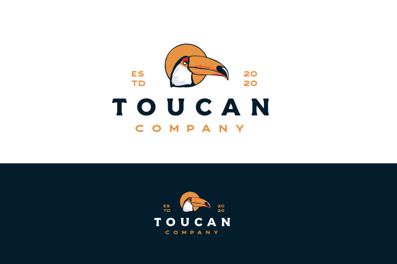 vintage-bird-toucan-logo-design