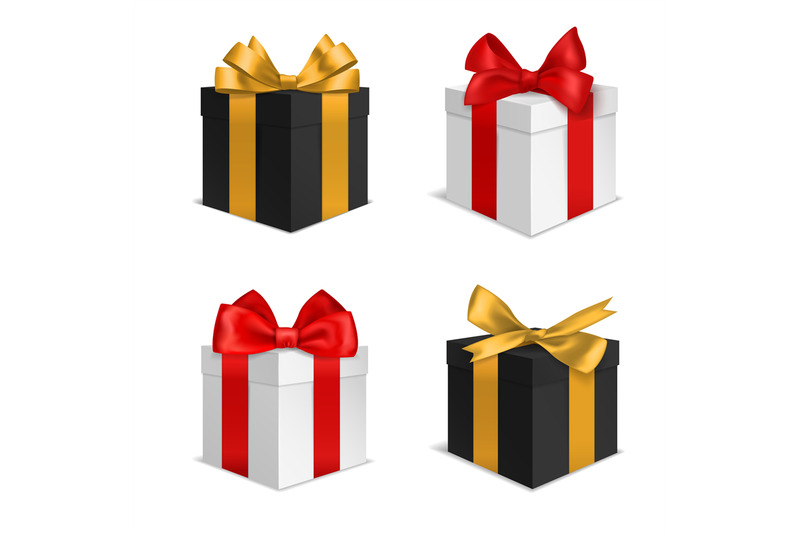 box-gift-with-bow-christmas-black-and-white-presents-with-red-and-gol