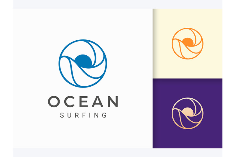 circle-sun-and-ocean-logo-template