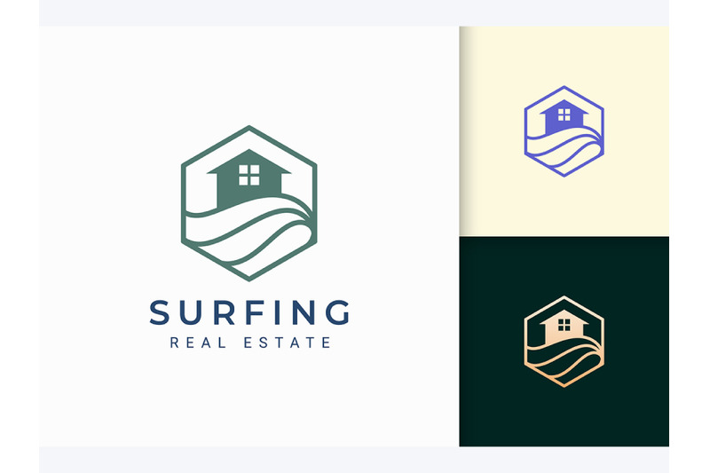 sea-or-beach-real-estate-logo-template