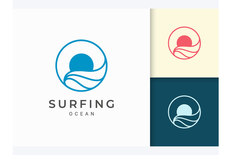 circle-ocean-with-sun-logo-template