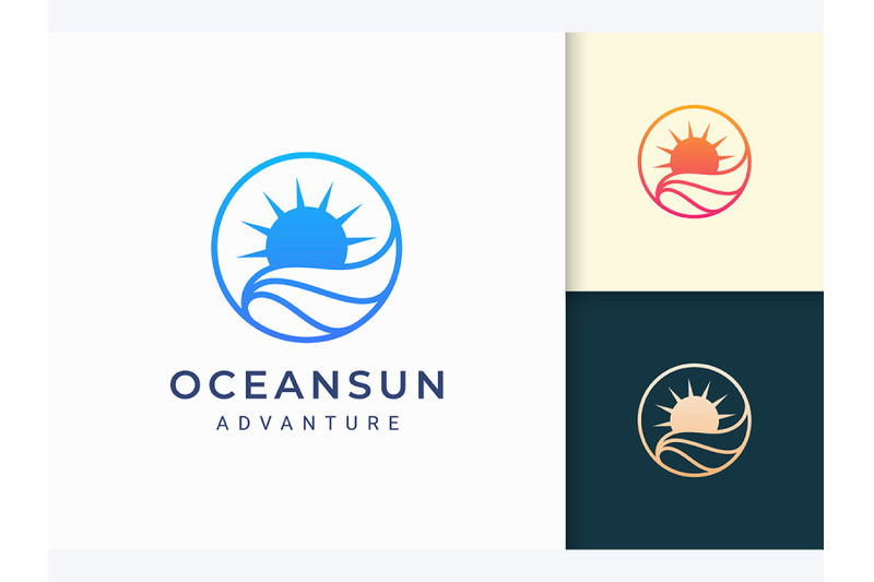 ocean-or-surfing-logo-template