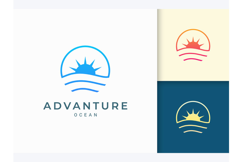 advanture-or-ocean-logo-template