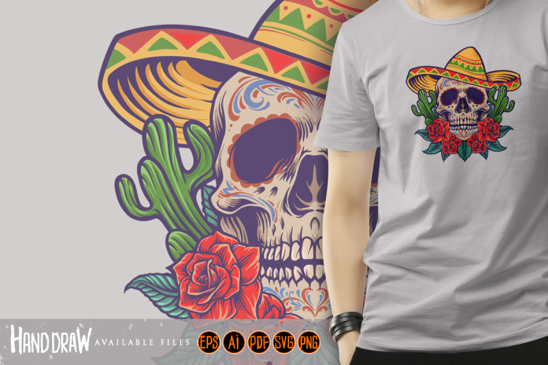 cinco-de-mayo-mexican-skull-logo-mascot