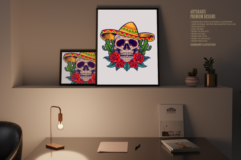 cinco-de-mayo-mexican-skull-logo-mascot