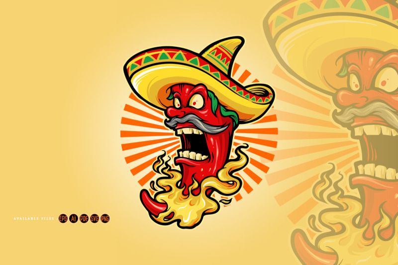 mexican-red-hot-chili-pepper-with-hat-mascot-logo