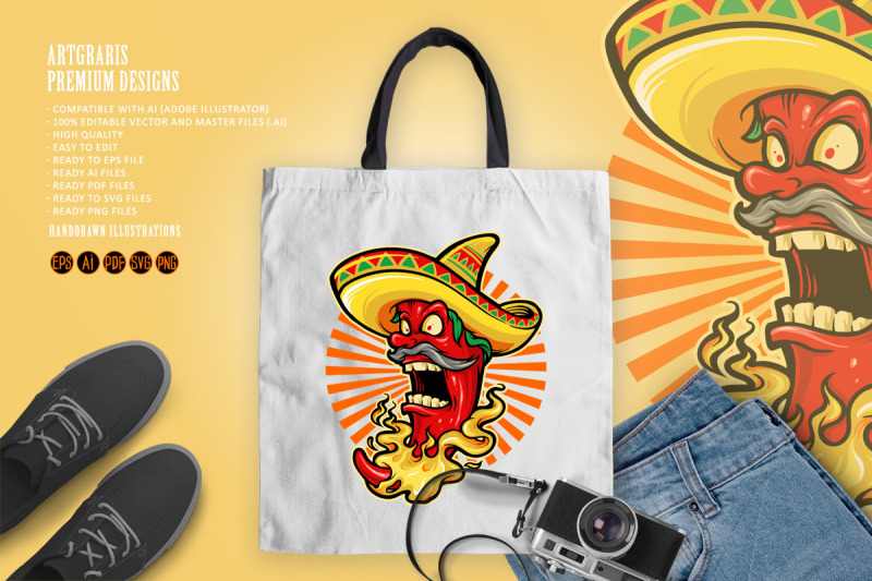 mexican-red-hot-chili-pepper-with-hat-mascot-logo