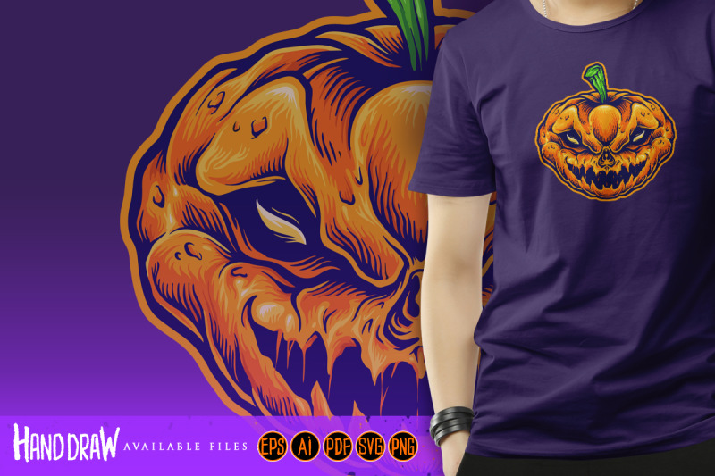 halloween-skull-monster-carved-mascot