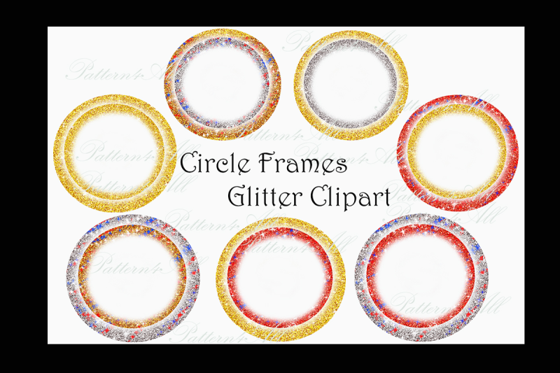 circle-frames-glitter-frames-png-sublimation-clipart-round-digital