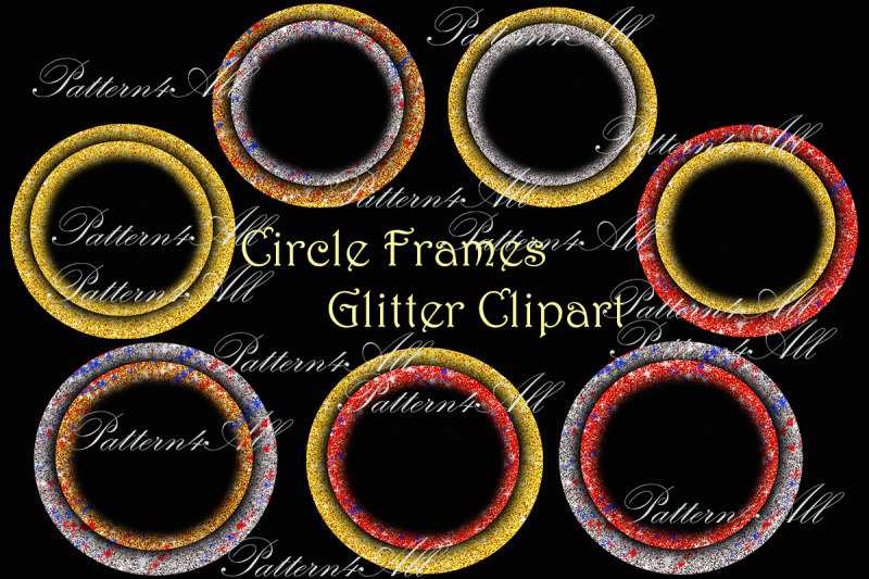 circle-frames-glitter-frames-png-sublimation-clipart-round-digital