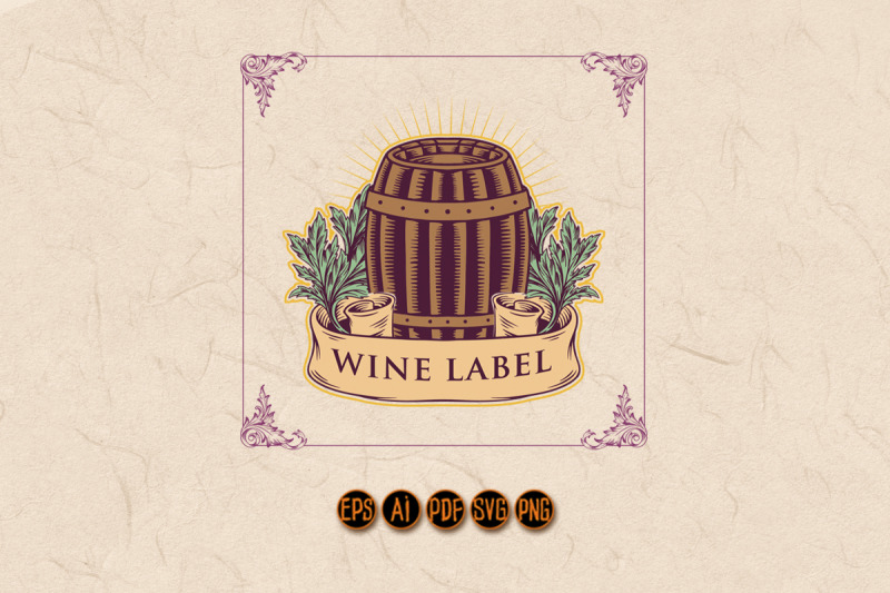 winery-label-classic-logo-illustrations