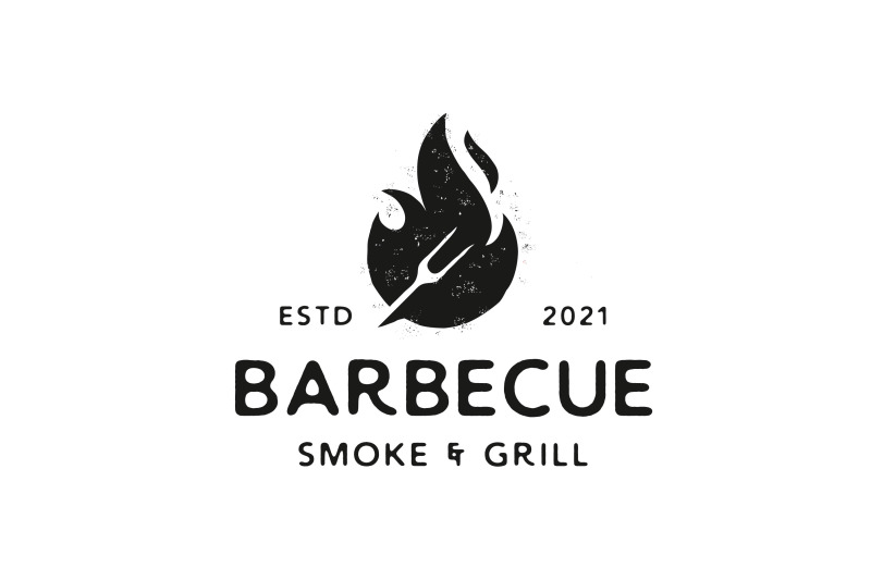 vintage-rustic-hipster-bbq-barbeque-fork-fire-logo-design