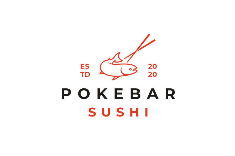 salmon-poke-bar-logo-design-inspiration-vector