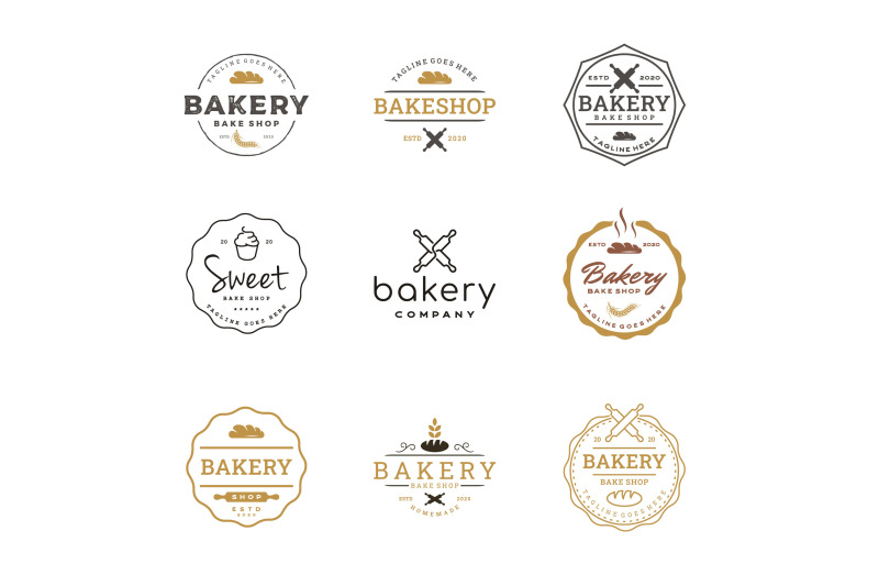 vintage-retro-bakery-bake-shop-sticker-label-logo-design-set